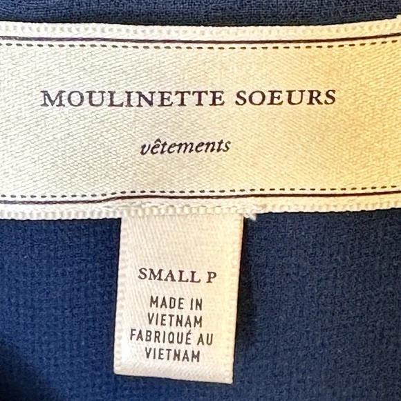 Moulinette Soeurs Antro Sequined Interstellar Navy Jewel Tone Tunic Shirt Dress - Picture 11 of 15